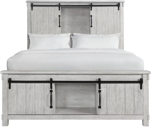 Elements International Scott White King Storage Bed-1