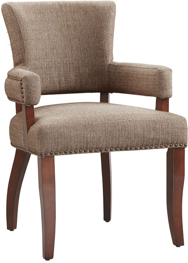 Olliix by Madison Park Brown Dawson Arm Dining Chair-0
