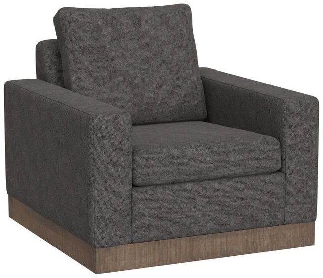 International Furniture Direct Georgia Dark Gray Arm Chair-0