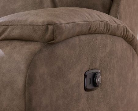 Best® Home Furnishings Customizable Maverly Leather Power Tilt Headrest Rocker Console Loveseat-4