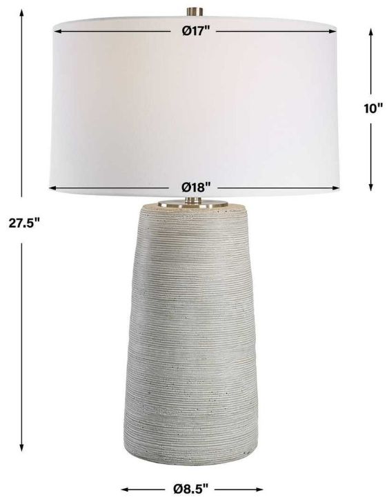Uttermost® Mountainscape Gray/Off-White Table Lamp-2