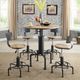 Furniture of America® Fran Sand Light Oak Wine Bar Table with Black Base-0