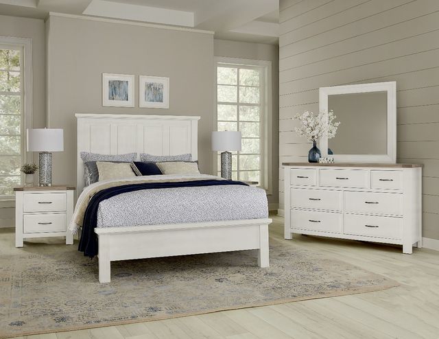 Vaughan-Bassett Maple Road Soft White Queen Mansion Bed-2