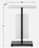 Uttermost® Elements Bubble White Accent Table with Aged Bronze Base-2