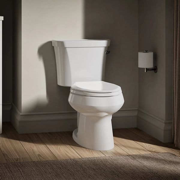KOHLER® Wellworth® White 2-Piece 29" Elongated Right-Hand TripToilet, 1.28 Gpf with Insuliner® Tank Liner and Tank Cover Lock-2