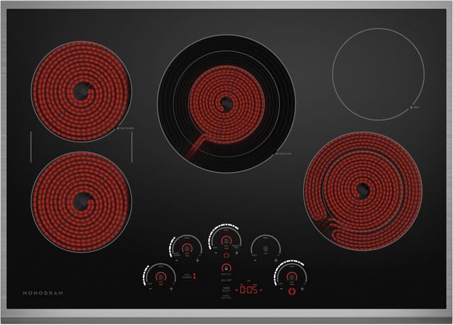 Monogram® 30" Stainless Steel Touch Control Electric Cooktop-1