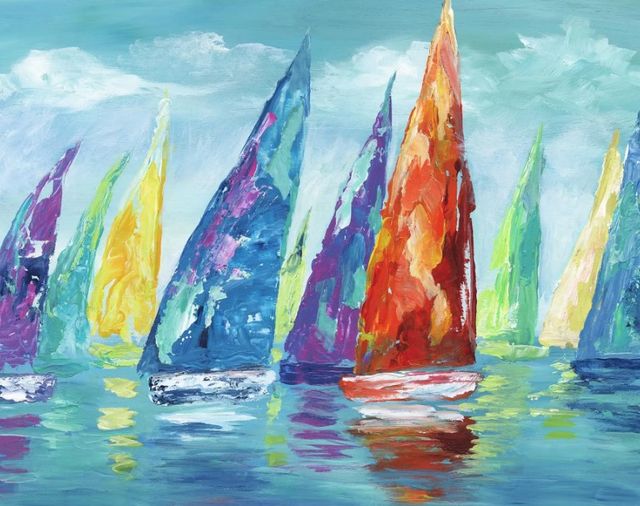 Classy Art Fine Day Sailing II by Nan Wall Art-0
