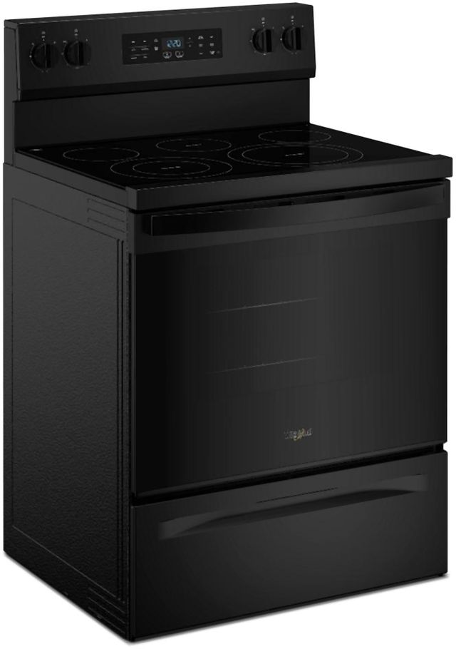 Whirlpool® 30" Black Freestanding Electric Range with Air Cooking Technology-3