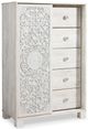 Signature Design by Ashley® Paxberry 4-Piece Whitewash Full Panel Headboard Set-3