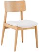 Chaise d'appoint ronde pour salle à manger de Transformer Table Transformer - Chêne scandinave/Crémeux-0