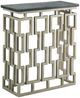 CTH Sherrill Occasional® Chicklet Black Console Table with Platinum Base-0