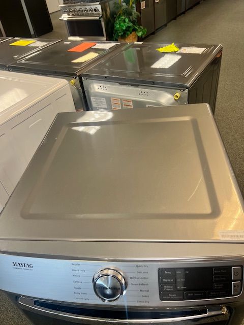 Maytag® 7.3 Cu. Ft. Metallic Slate Front Load Electric Dryer-2