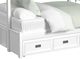 Elements International Hampton Kids White Youth Twin/Full Loft Bed with Ladder and Trundle-1
