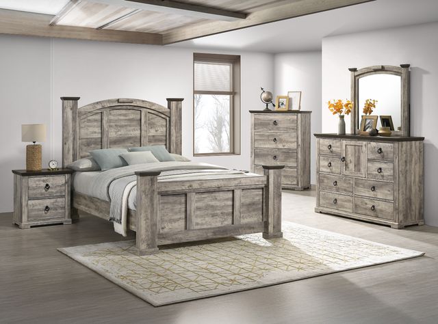 Crown Mark Ella-Mae Gray Nightstand-1