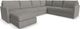 Flex by Flexsteel® 7-Piece Pebble Sectional with Ottoman-1