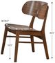 Winners Only® Uptown Medium Walnut Barrel Back Side Chair-2