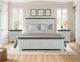 International Furniture Direct Luna Two-Tone Ivory King Platform Bed Footboard with Rails-1