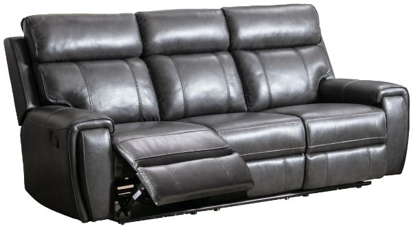 Mazin Furniture Carnegie Grey Manual Reclining Sofa-1
