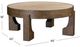 Bassett Mirror Canyon Travertine Cocktail Table with Espresso Base-2