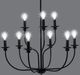 YHD Whitmore Matte Black 9-Light Chandelier-3