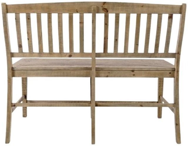 Jofran Inc. Carlyle Crossing Beige Slatback Counter Bench-3
