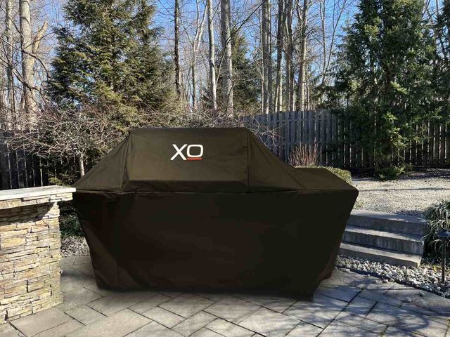 XO 32" Dark Brown Performance XLT Freestanding Grill with Sideburner Cover-1