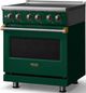 Viking® 5 Series 30" Ivy Pro Style Electric Range with Brushed Brass Trim-2