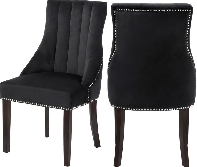 Meridian Furniture Oxford Black Velvet Dining Chair-1