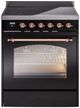 Ilve® Nostalgie II Series 30" Glossy Black Pro Style Induction Range-0