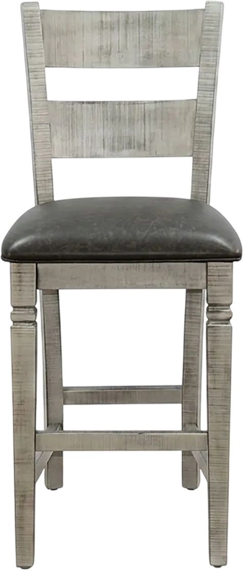 Sunny Designs™ Alpine Gray/Black 30" Ladderback Bar Stool-0