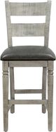 Sunny Designs™ Alpine Gray/Black 30" Ladderback Bar Stool-2