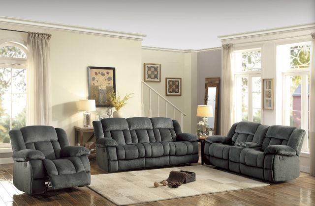 Homelegance® Laurelton Charcoal Double Manual Reclining Glider Loveseat-1