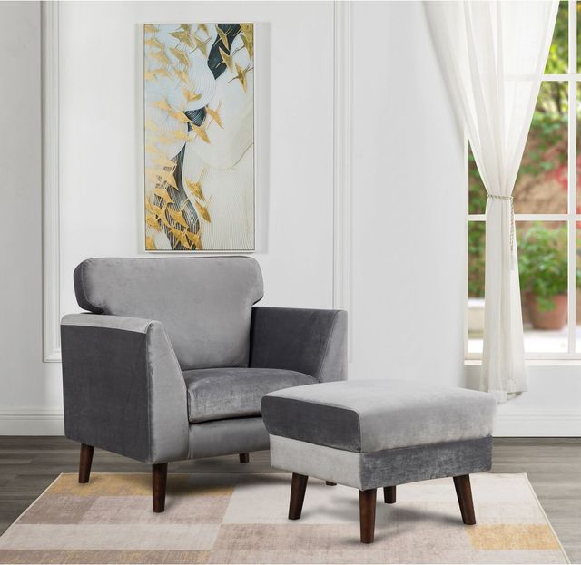 Mazin Furniture Tolley Grey Upholstered Accent Chair-2