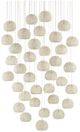 Currey & Company Piero Multi-Drop Painted Silver/White Pendant Lighting-1