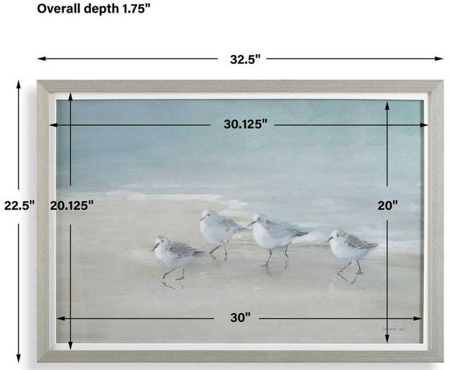 Uttermost® Danhui Nai Tranquil Shorebirds on the Sand Framed Print-2