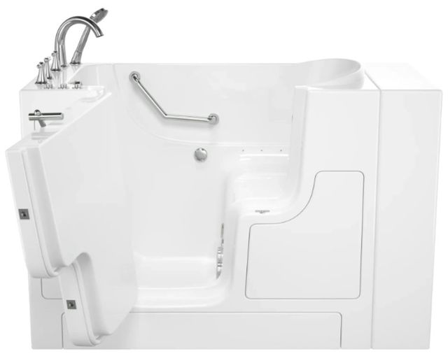 American Standard Gelcoat White 30” x 52” x 40" Walk-in Tub with Combination Air Spa and Whirlpool Systems - Left-Hand Drain with Faucet-3