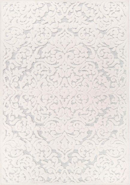 Orian Crochet Kensington Natural Neptune 5'x8' Area Rug-0