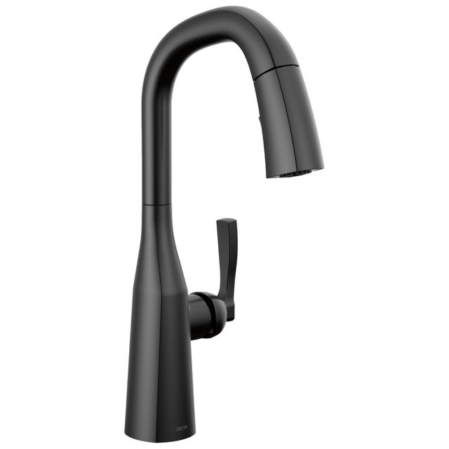 Delta Stryke® Matte Black Single Handle Bar/Prep Faucet-0