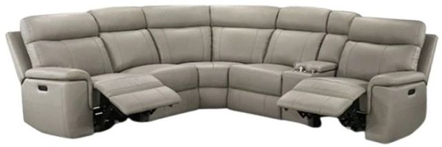 Furniture of America® Oliverus Taupe Power Sectional-0