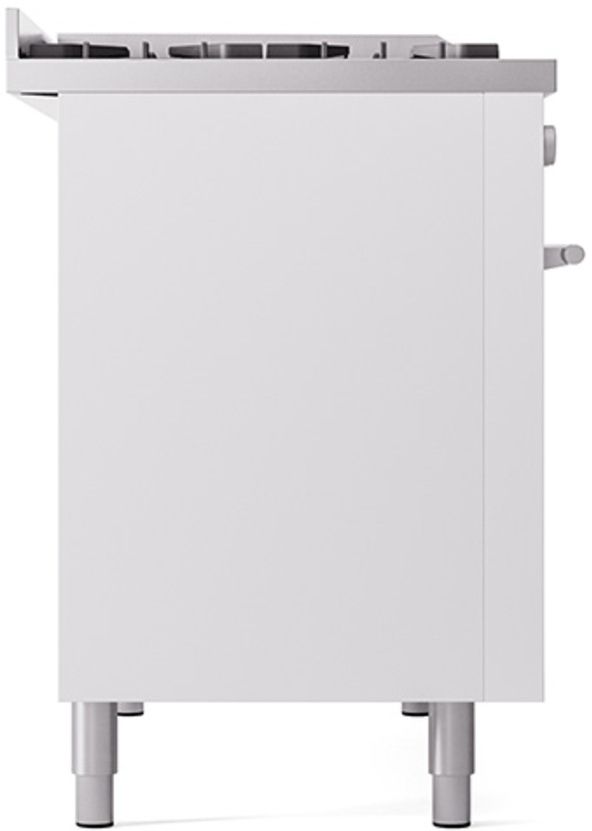 Ilve® Professional Plus II 48" White Pro Style Dual Fuel Range-3