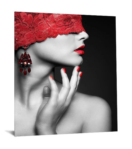 Classy Art Red Lace Wall Art-1