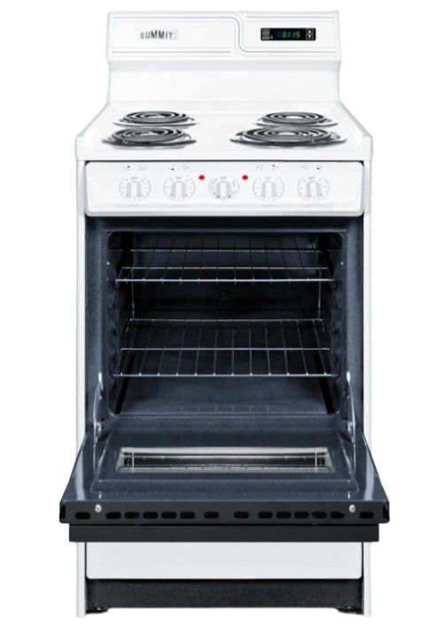 Summit® 20" White Freestanding Electric Range-1