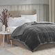 Olliix by Madison Park Coleman Charcoal King Reversible Down Alternative Blanket-5