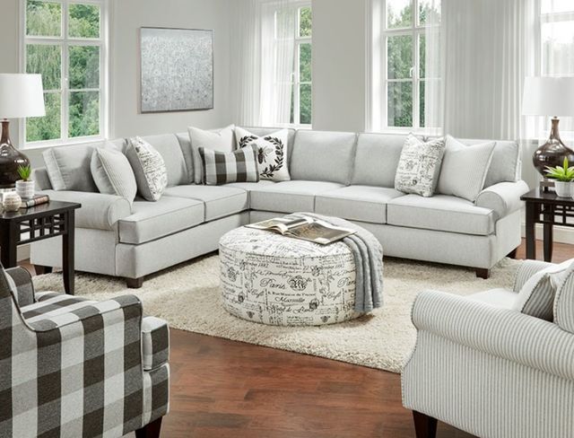 Fusion Furniture Dizzy Iron 2-Piece L-Shape Sectional-1