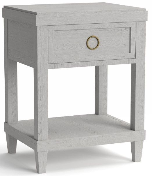 Bassett® Furniture Ventura Shell White Bedside Table-0