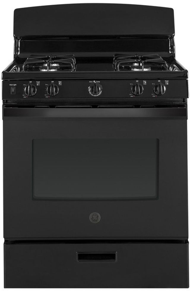 GE® 30" Black Freestanding Gas Range-0
