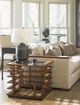 Tommy Bahama® Furniture Island Fusion Nobu Glass Top Lamp Table with Brown Base-1