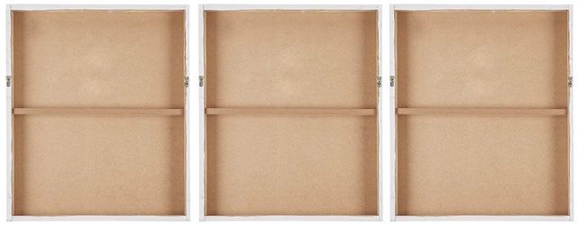 Olliix by Urban Habitat Navy Set of 3 Traveling Road Printed Canvas with Gold Foil-2