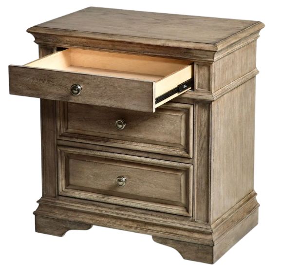 Steve Silver Co. Highland Park 4-Piece Waxed Driftwood Queen Bedroom Set-2