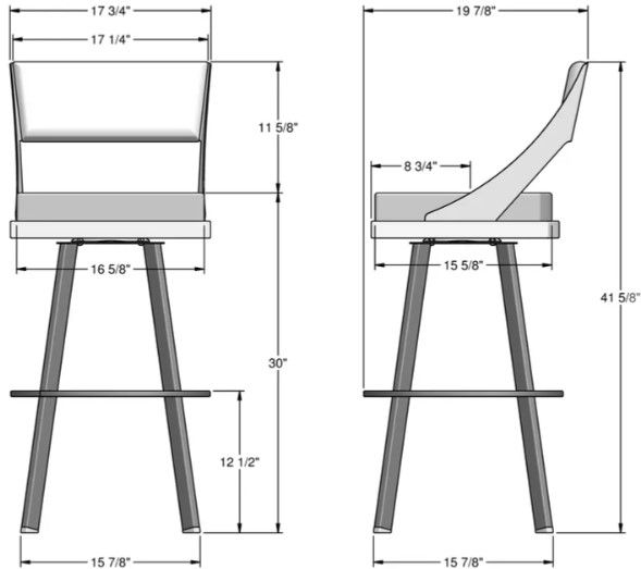 Amisco Customizable Fame Swivel Bar Stool-2